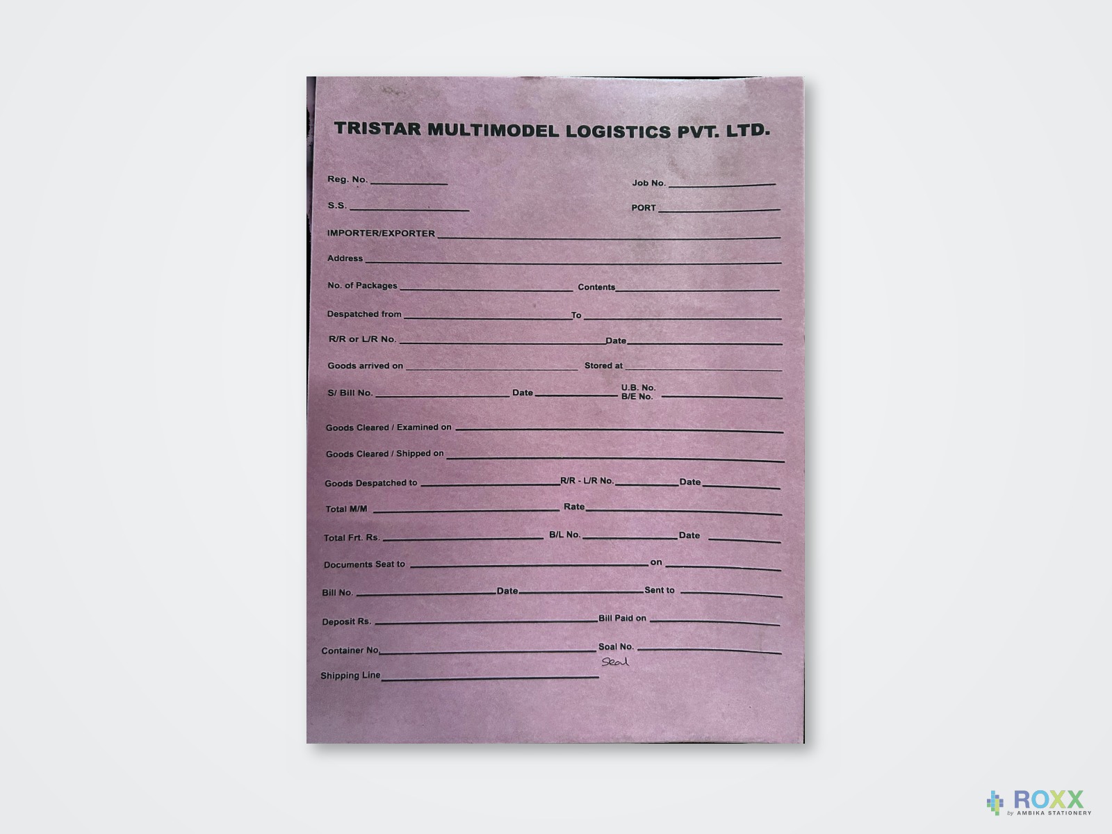 Printed File Folder — Tristar Multimodel Logistics