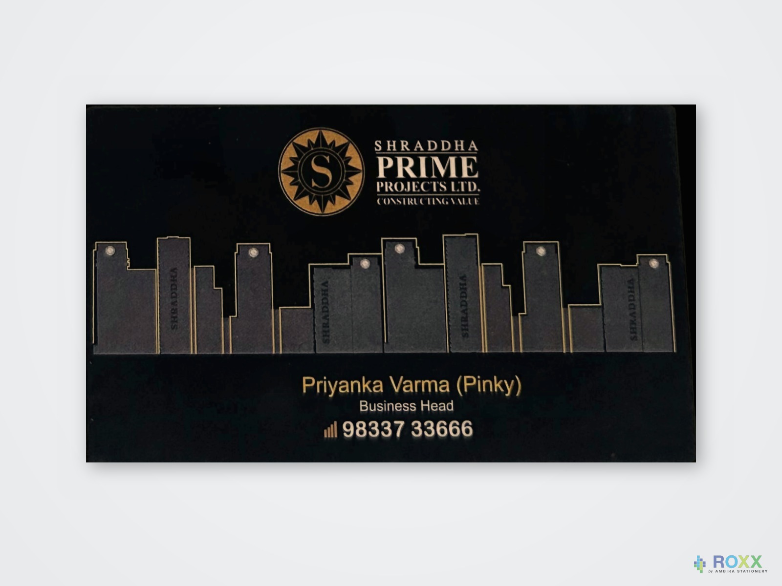 Real Estate Visiting Card — Shraddha Prime Projects